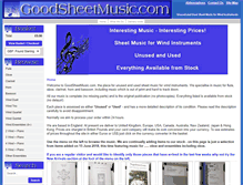 Tablet Screenshot of goodsheetmusic.com